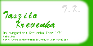 taszilo krevenka business card